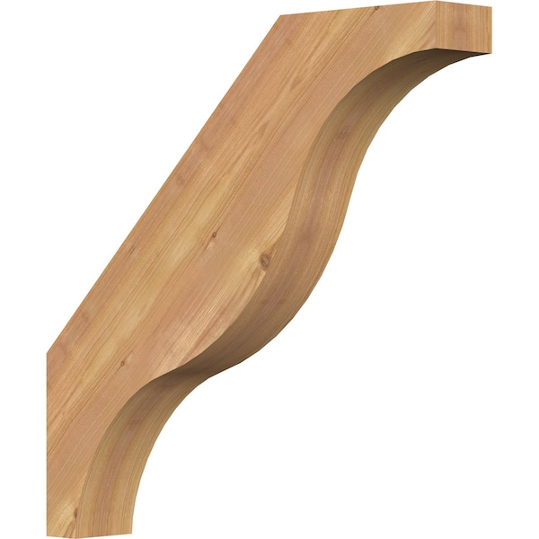 Ekena Millwork 3 1/2"W x 22"D x 22"H Funston Smooth Knee Brace, Western Red Cedar BRC04X22X22FST00SWR - main